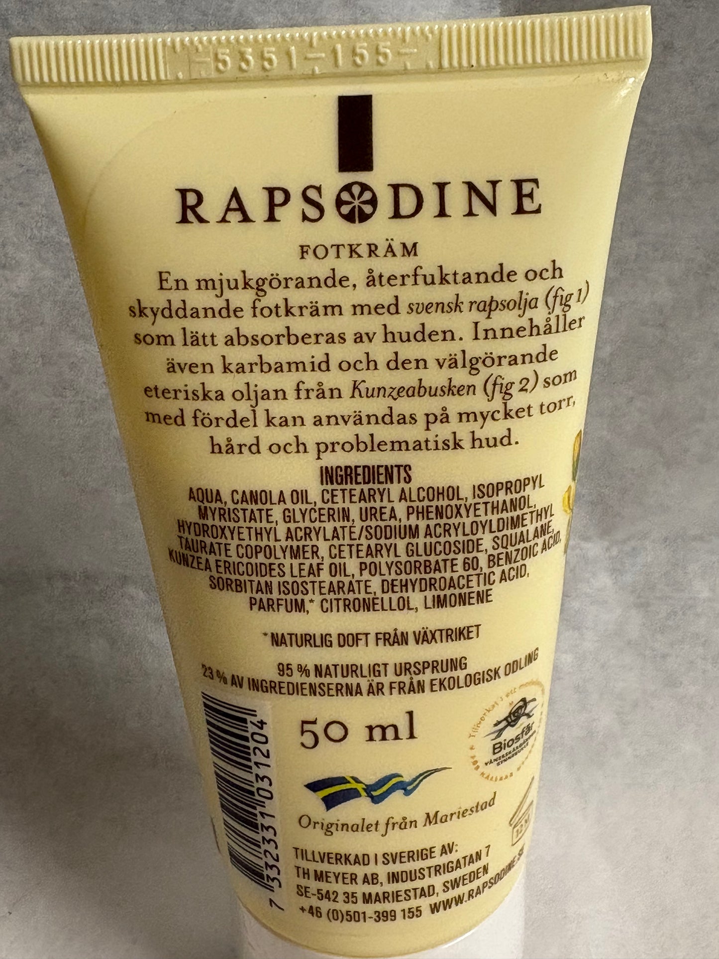 Rapsodine - Fotkräm