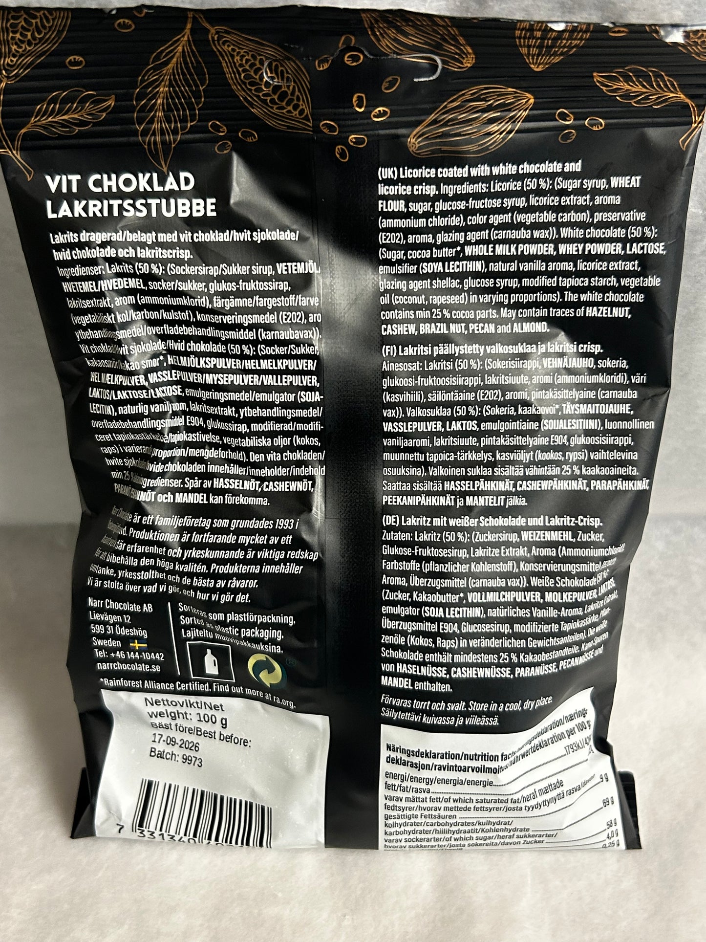 Vit Choklad Lakritsstubbe