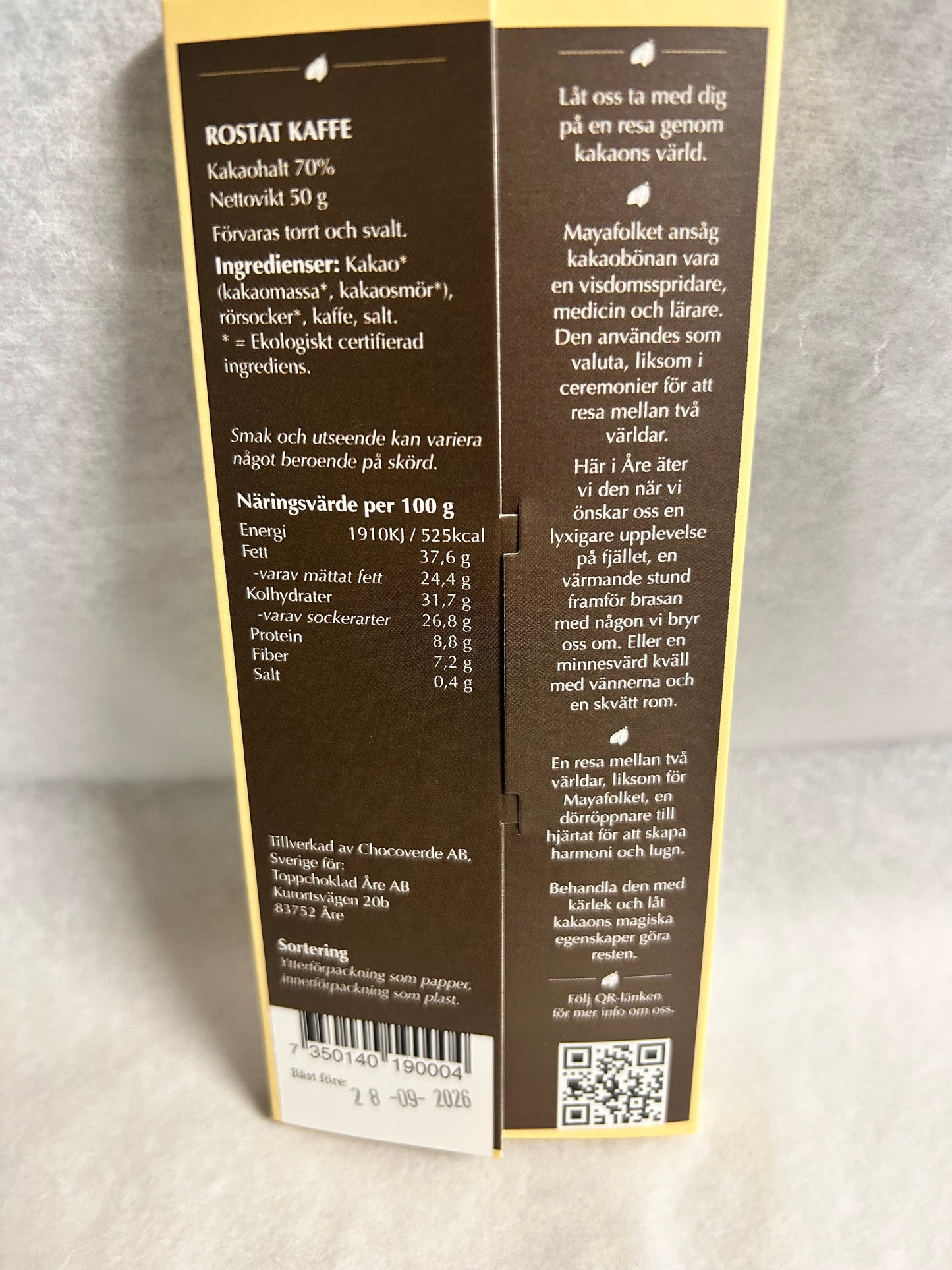 Premium Hantverkschoklad - Rostat Kaffe